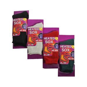 Luxury Divas Solid Color 4 Pack Ultra Warm Thermal Heated Ladies Socks